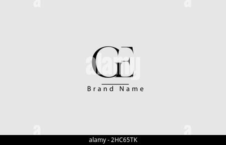 GE EG G E vector logo design template Stock Vector