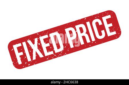 Fixed price Rubber Stamp. Red Fixed price Rubber Grunge Stamp Seal Vector Illustration - Vector Stock Vector