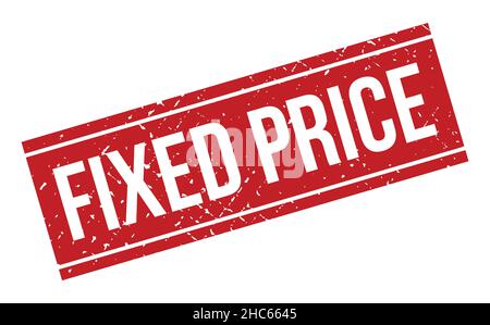Fixed price Rubber Stamp. Red Fixed price Rubber Grunge Stamp Seal Vector Illustration - Vector Stock Vector