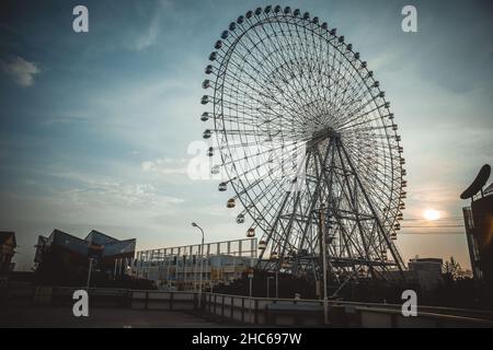 OSAKA, Japan - A giant Ferris wheel 77 meters high debuts on