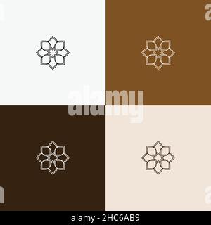 minimal line art symbol and icon for logo template Stock Vector