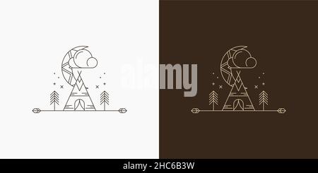 line are creative illustration and symbol for logo Stock Vector