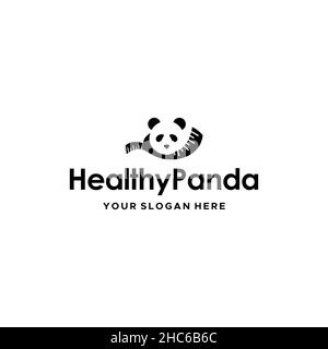 Modern design HEALTHY PANDA protect logo design Stock Vector