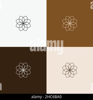 minimal line art symbol and icon for logo template Stock Vector