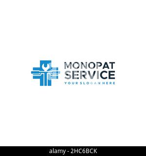 Modern design MONOPAT SERVICE new logo design  Stock Vector