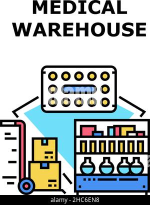 Medical warehouse icon vector illustration Stock Vector