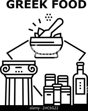 Greek food icons vector illustrations Stock Vector Image & Art - Alamy