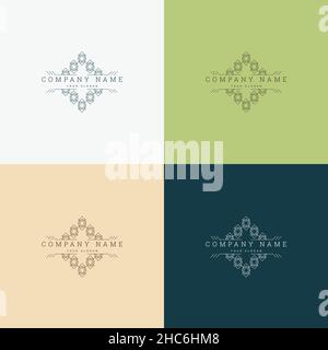 badge mosaic vintage creative logo template design Stock Vector