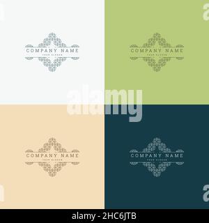 badge mosaic vintage creative logo template design Stock Vector