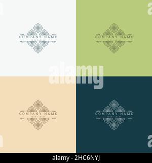 badge mosaic vintage creative logo template design Stock Vector