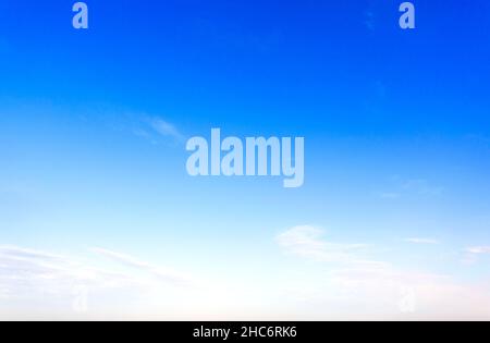 blue sky with white, soft clouds, background Stock Photo