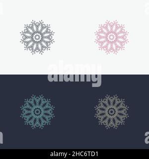 custom creative luxury ornament frame mandala logo Stock Vector