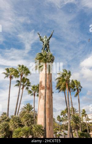 The Victory statue, La Victoria in Puerto Banus, Marbella, Costa del Sol, Spain Stock Photo