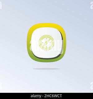 Location compass 3D icon. Icons web, logo, button. 3D vector Illustrations. Concept for favicon, app icon, web banner, logo Stock Vector