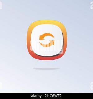 Recycle 3D icon. Icons web, logo, button. 3D vector Illustrations. Concept for favicon, app icon, web banner, logo Stock Vector