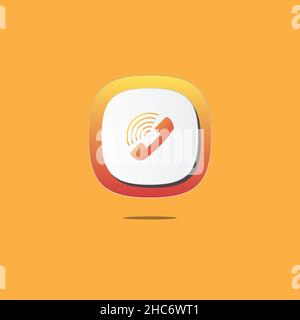 Phone ringing 3D icon. Icons web, logo, button. 3D vector Illustrations. Concept for favicon, app icon, web banner, logo Stock Vector