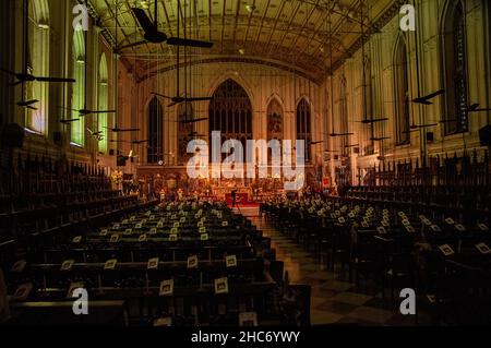 Kolkata, India. 24th Dec, 2021. St. Paul's Cathedral church and Bow Barracks celebration Merry Christmas. (Photo by Sudip Chanda/Pacific Press) Credit: Pacific Press Media Production Corp./Alamy Live News Stock Photo