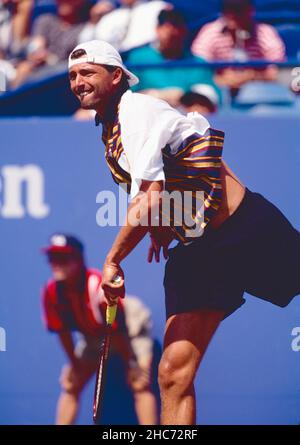 Croatian tennis player Goran Ivanisevic, US Open 1996 Stock Photo