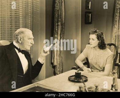 American actors Joan Blondell and C. Aubrey Smith in the movie East Side of Heaven, USA 1939 Stock Photo