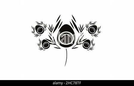 abstract drawn art of feathers Stock Vector