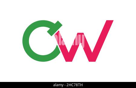Alphabet letters Initials Monogram logo CW, WC, C and W Stock Vector