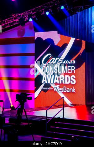 Johannesburg, South Africa - January 24 2019: Stage and Lighting set-up at Cars.co.za Awards Event Stock Photo