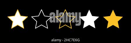 Rating stars set. Feedback evaluation from worst before excellent. Quality. Stock Vector