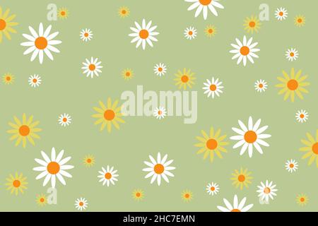 Spring blooming flower pattern background, with bright elegant color looks fresh with blooming flowers Stock Vector