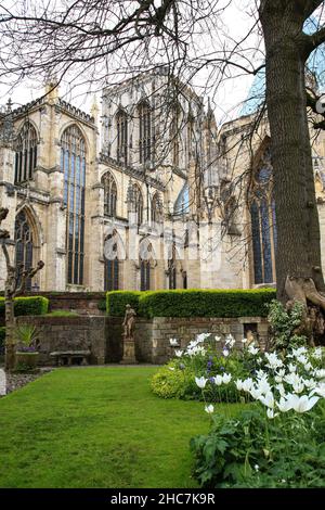 York Minster Spring View Stock Photo