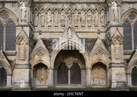 Salisbury cathedral's magnificent  Doorway Stock Photo
