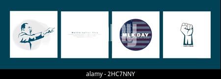Vector illustration Martin Luther King Day greeting card. Abstract background Stock Vector
