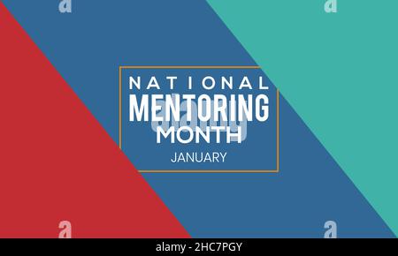 National Mentoring Month - Creative Vector design for banner, poster, tshirt, card. Stock Vector