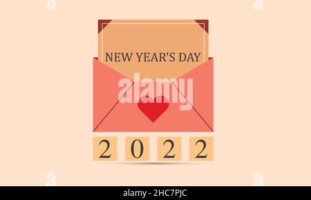 Happy new year 2022. vector illustration design for banner, poster, tshirt, card. Stock Vector
