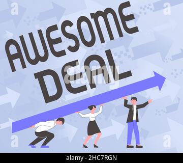 Writing displaying text Awesome Deal. Conceptual photo impressive ...