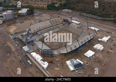 An Aerial View Of The Snapdragon Stadium Construction Site On The ...