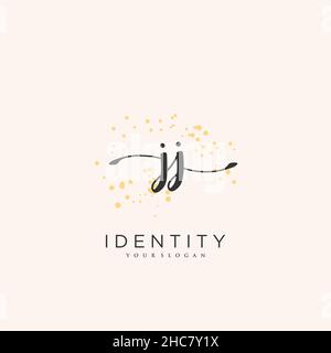 JJ Handwriting logo vector art of initial signature, wedding, fashion, jewerly, boutique, floral and botanical with creative template for any company Stock Vector