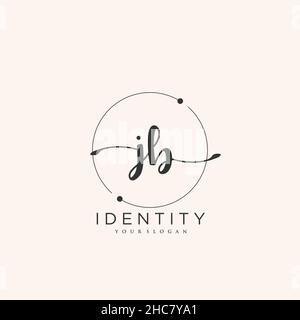 JB Handwriting logo vector art of initial signature, wedding, fashion, jewerly, boutique, floral and botanical with creative template for any company Stock Vector