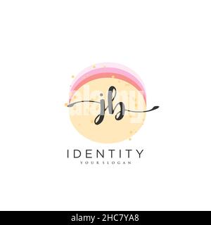 JB Handwriting logo vector art of initial signature, wedding, fashion, jewerly, boutique, floral and botanical with creative template for any company Stock Vector