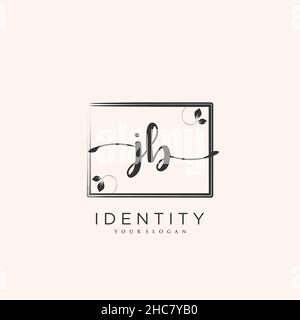 JB Handwriting logo vector art of initial signature, wedding, fashion, jewerly, boutique, floral and botanical with creative template for any company Stock Vector