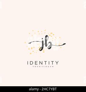 JB Handwriting logo vector art of initial signature, wedding, fashion, jewerly, boutique, floral and botanical with creative template for any company Stock Vector