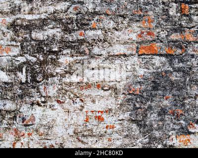 Old rustic brick wall natural texture of wall for abstract background Stock Photo
