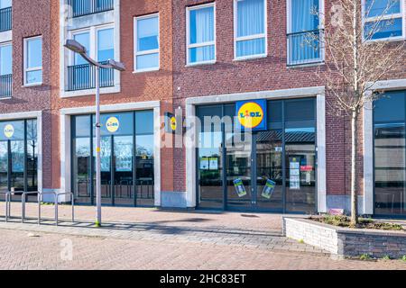 Store of supermarket chain Lidl in a shopping street. Stock Photo
