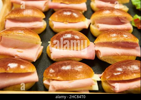 Open ham sandwich Stock Photo