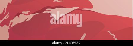 Panoramic realistic meat beef background, web template - Vector illustration Stock Vector