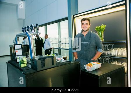 Johannesburg, South Africa - January 24 2019: Bar staff ar Cars.co.za Awards Event Stock Photo