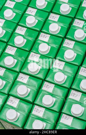 ASDA own-label semi skimmed milk cartons against white background. For ...