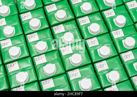 ASDA own-label semi skimmed milk cartons against white background. For ...
