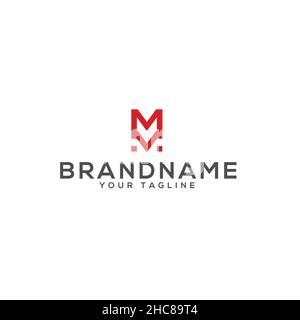 Minimalist Simple Letter Mark Initial logo design Stock Vector