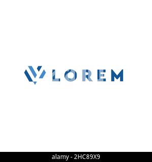 Minimalist design Lorem room simple logo design Stock Vector