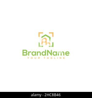 Modern Simple HOME Building House Logo design Stock Vector